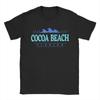 Vintage Cocoa Beach Florida Unisexs T Shirt Retro FL Sunset Tees Short Sleeve Round Neck TShirt Cotton Graphic Printed Clothing
