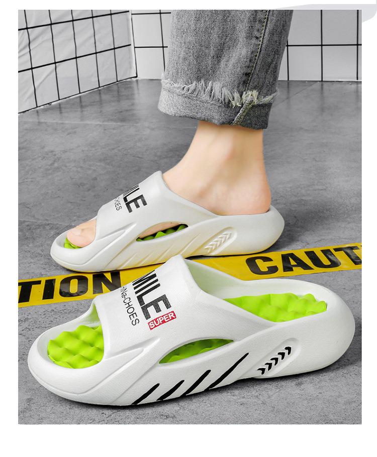 Heren Zachte Zool Massage Pantoffels: Zomer Anti-slip Binnen/Strand Sandalen