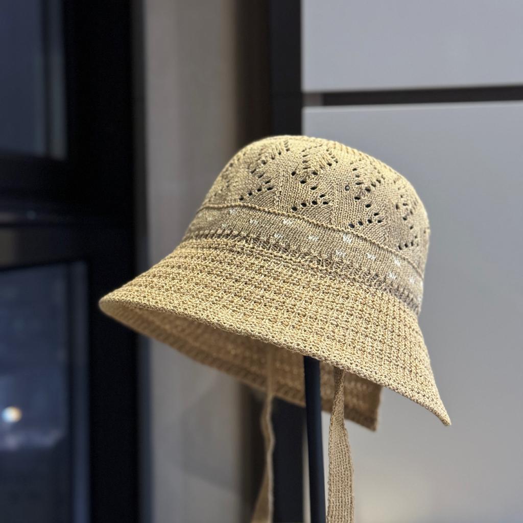 Korean-style fisherman hat for women, makes the face look smaller, breathable and versatile for summer, sun protection hat2026New hollow-out sun hat