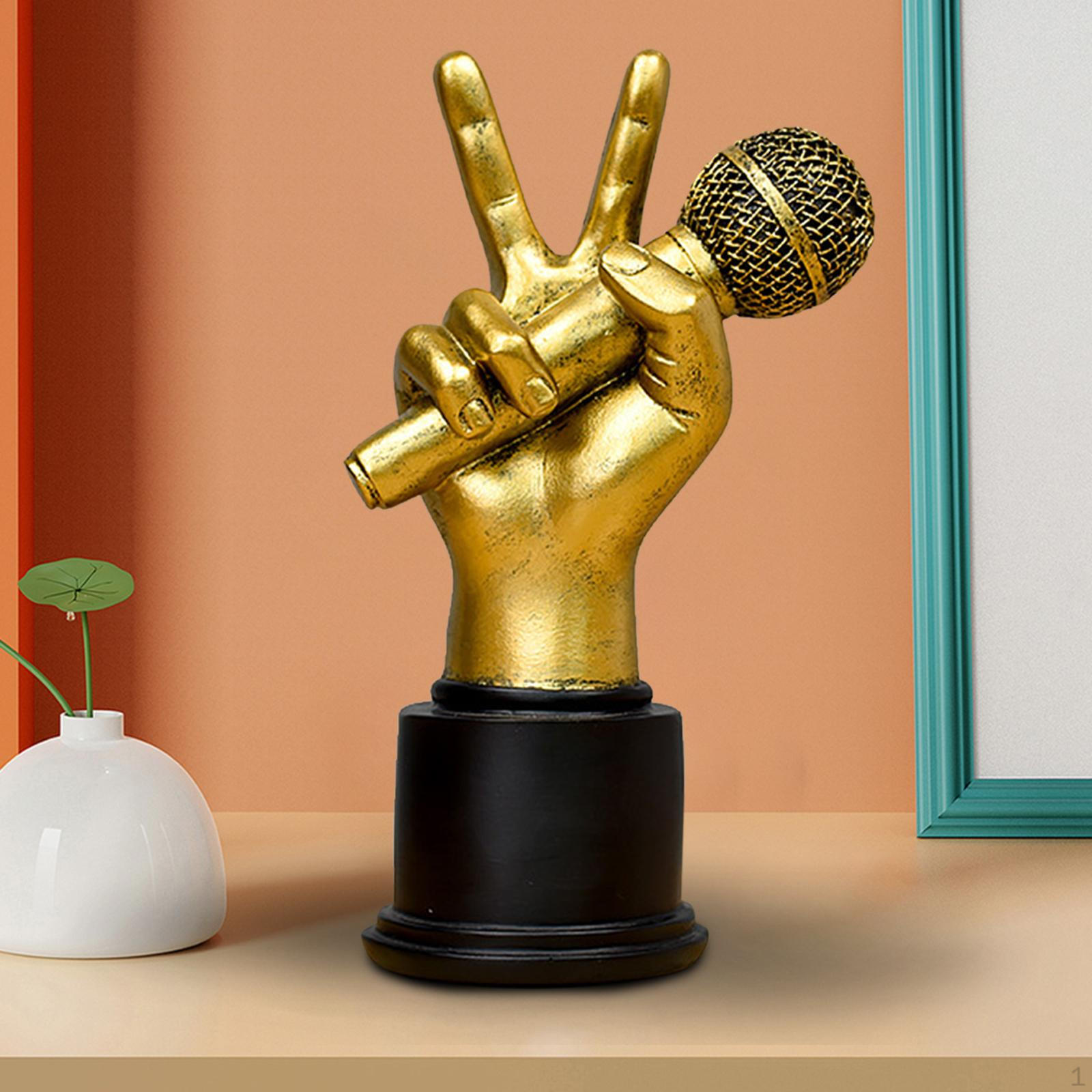 

Finger Gesture Statue Hand Sculpture Cabinet Figurine Desk Decoration Mic 15x9.5x25cm