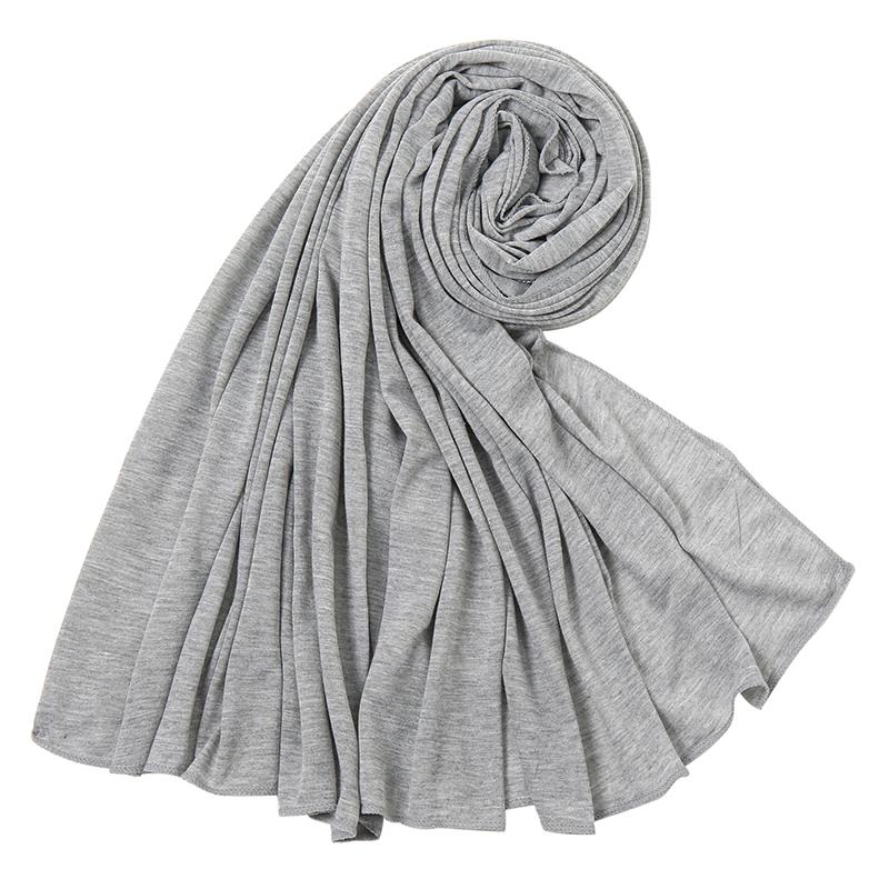 Big Size Polyester Jersey Hijab Scarf Long Muslim Shawl Plain Soft Turban Tie Head Wraps For Women Africa Headband Headscarf