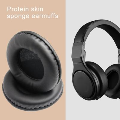1 Pair Headphone Cushion Protective Replaceable Protein Faux Leather Noise-insulation 50mm-110mm Gaming Headset Pad for Earphone