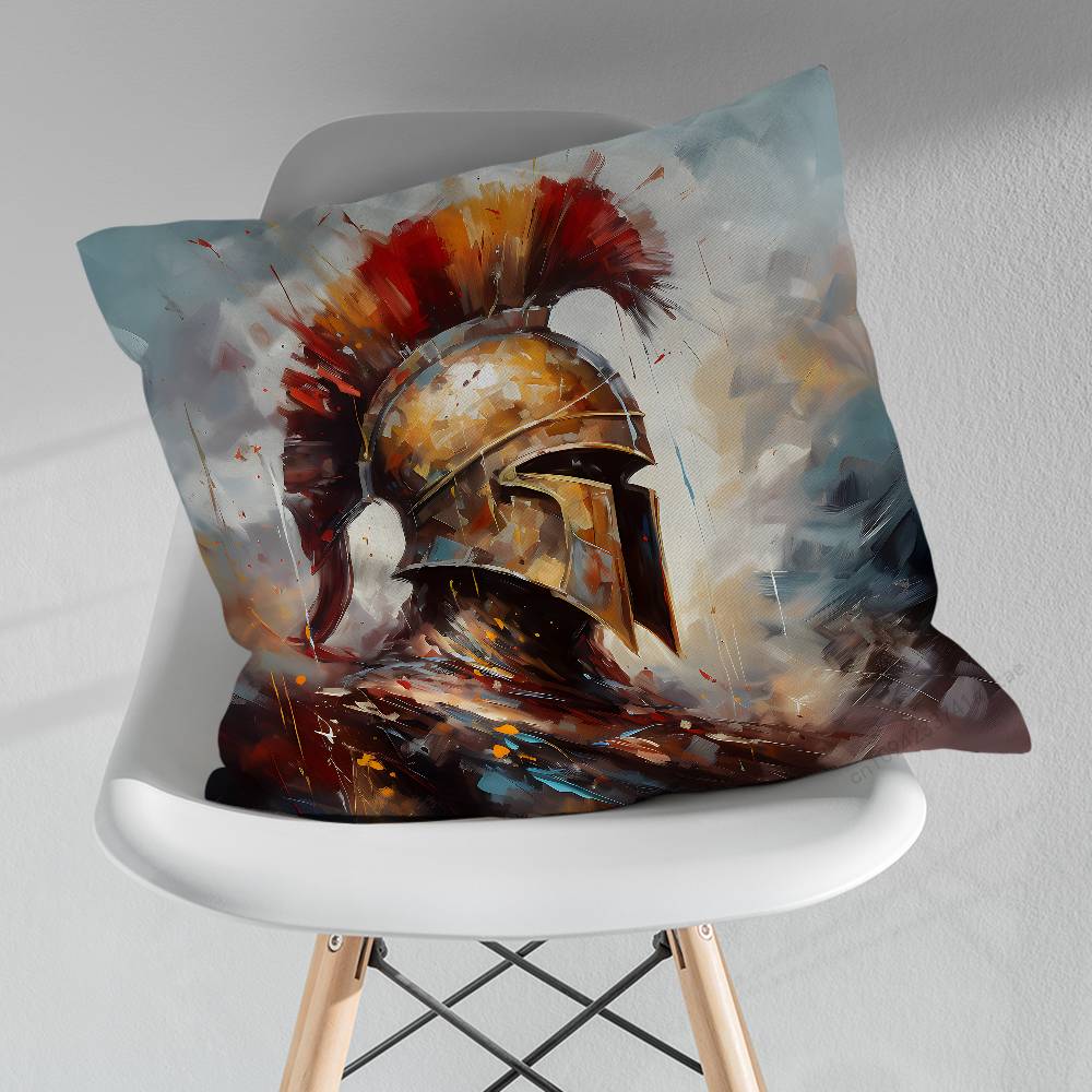 Cool Art Sparta Warrior Pillowcase for Sofa Room Office Decor Printing  Merchandise AllMatch Cushion Cover