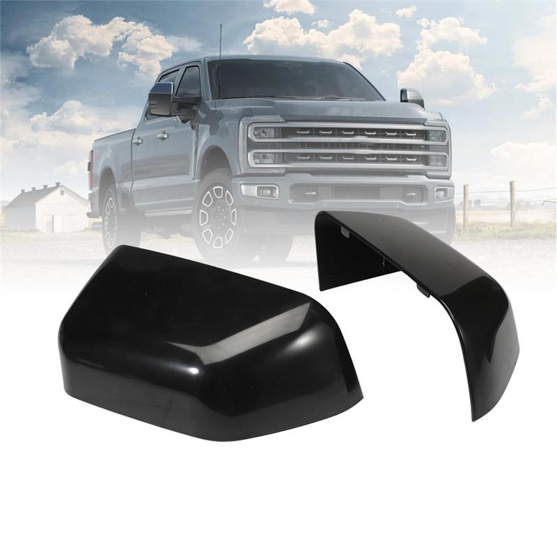Side Mirror Cover Cap For Ford F250 F350 F450 F550 2017-2024 Rearview Mirror Cover Replace HC3Z-17D743-AA HC3Z-17D742-AA