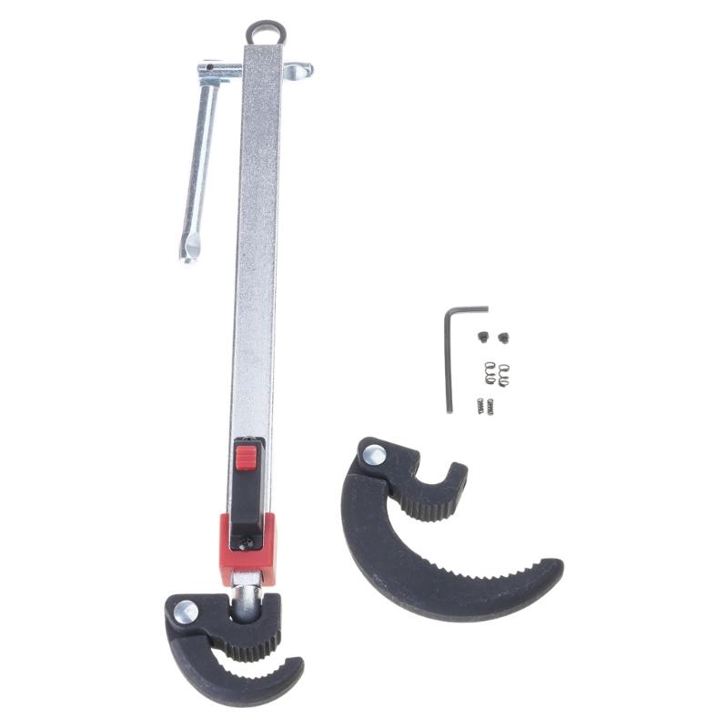 

Adjustable Basin Wrenches Carbon Steel Tool, 180° Swivels Head for Tight Space 1