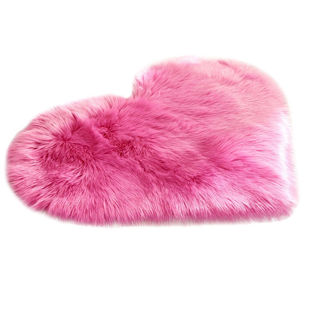 Wool Imitation Sheepskin Rugs Faux  Non Slip Bedroom Shaggy Carpet Mats