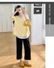 2026 Spring/Summer Plus Size Maternity Patchwork Top - Short Sleeve Trendy Mom Fashion