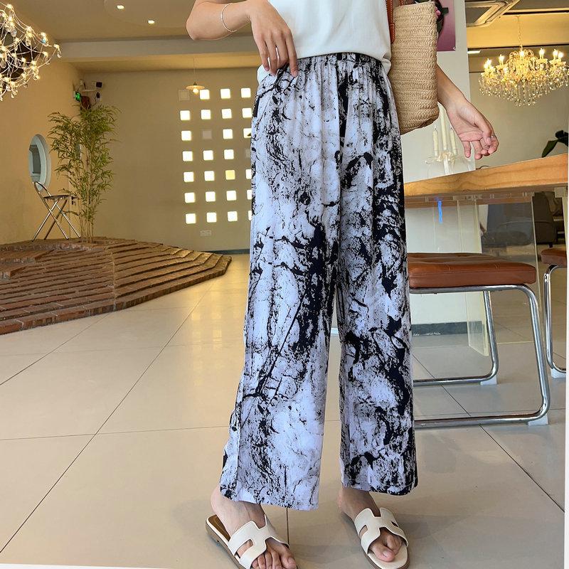 Women's Loungewear: Cotton Silk Loose Wide-Leg Pajamas - Summer Casual Trousers, Wearable Outdoors