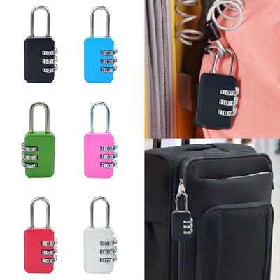 3 Digit Password Lock Mini Travel Backpack Zipper Lock Dormitory Cabinet  Lock High Quality Luggage Padlock Combination Lock