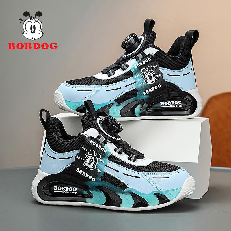 Babu Bean Boys Shoes Spring and Autumn 2025 New Rotating Button Medium and Older Children's Mesh Breathable Children's Sneakers