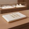 Soft PU Jewelry Display Tray Sleek Rectangular with Raised Border