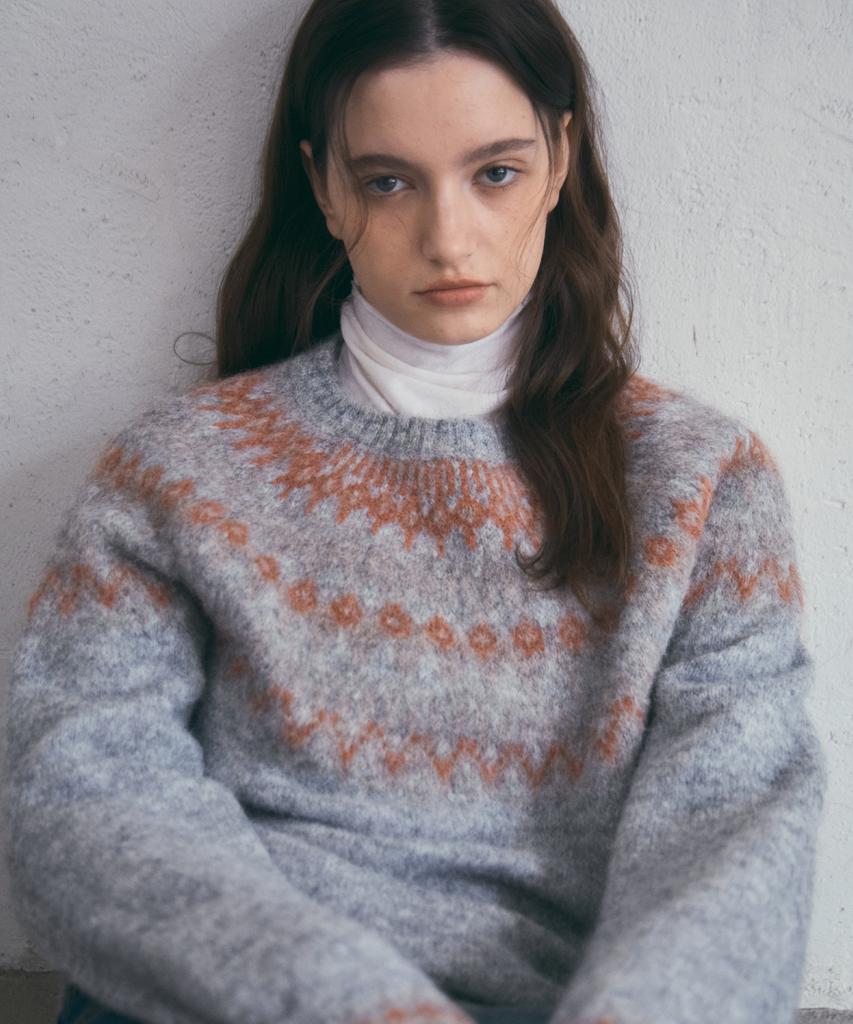 Aueonoseuteljia Vintage Lodge Nordic Knit_Light Gray(Oc25-Kn24)