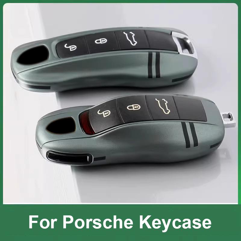 AABKQ1 Car Key Case Multi Colored Track For Porsche Mancan Panamera Cayenne 718 911 Boxster Cayman Key Cover Shell Replacement Kit