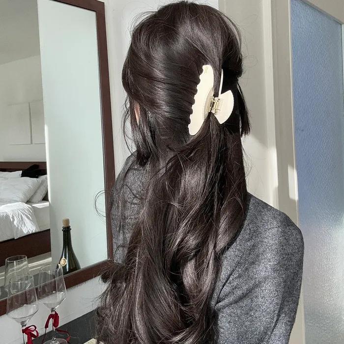 Moire hair clip (4color)