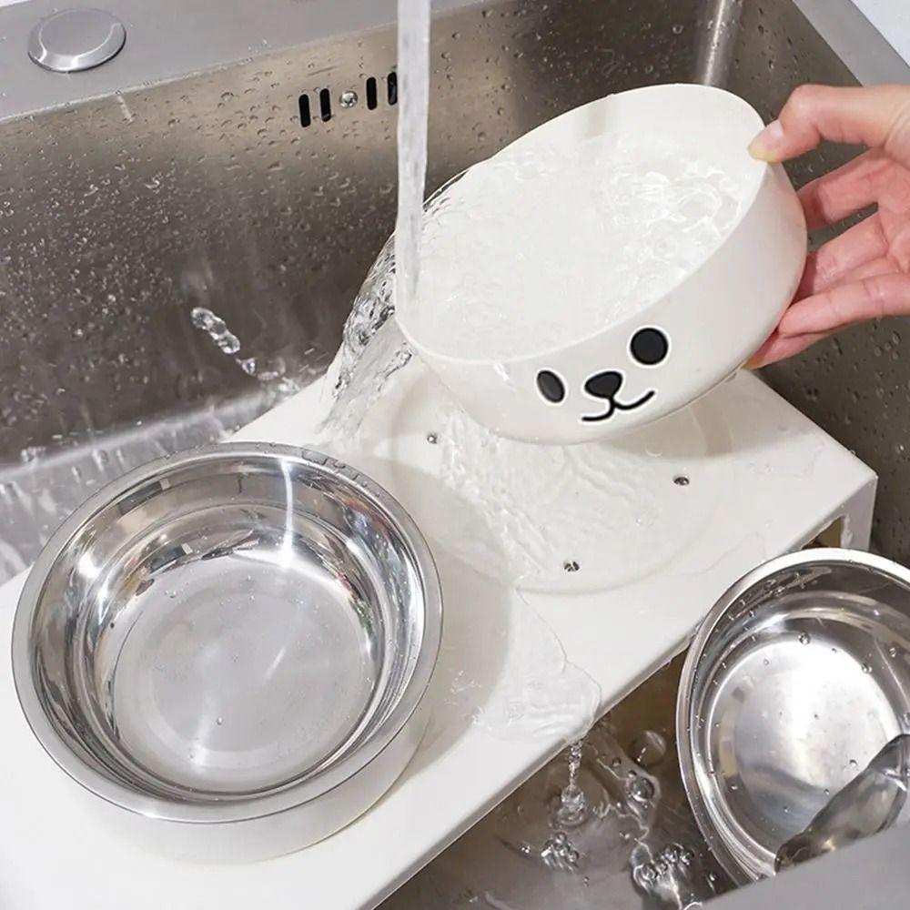 Non-Slip Cat Food Water Bowl Anti-flip Cat Dog Dual-use Bowl Pet Food Dispenser  Dog Accessories