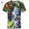 Mote 3D-trykket Insekt Fugl T-skjorte Kortermet Herre Sommer Casual T-skjorter Topper Personlighet Oversized Herre T-skjorte