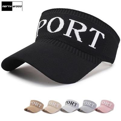 Summer Sport Sun Visor Hats for Women Knitted Summer Sun Hats Flat Top Empty Hat Golf Cap