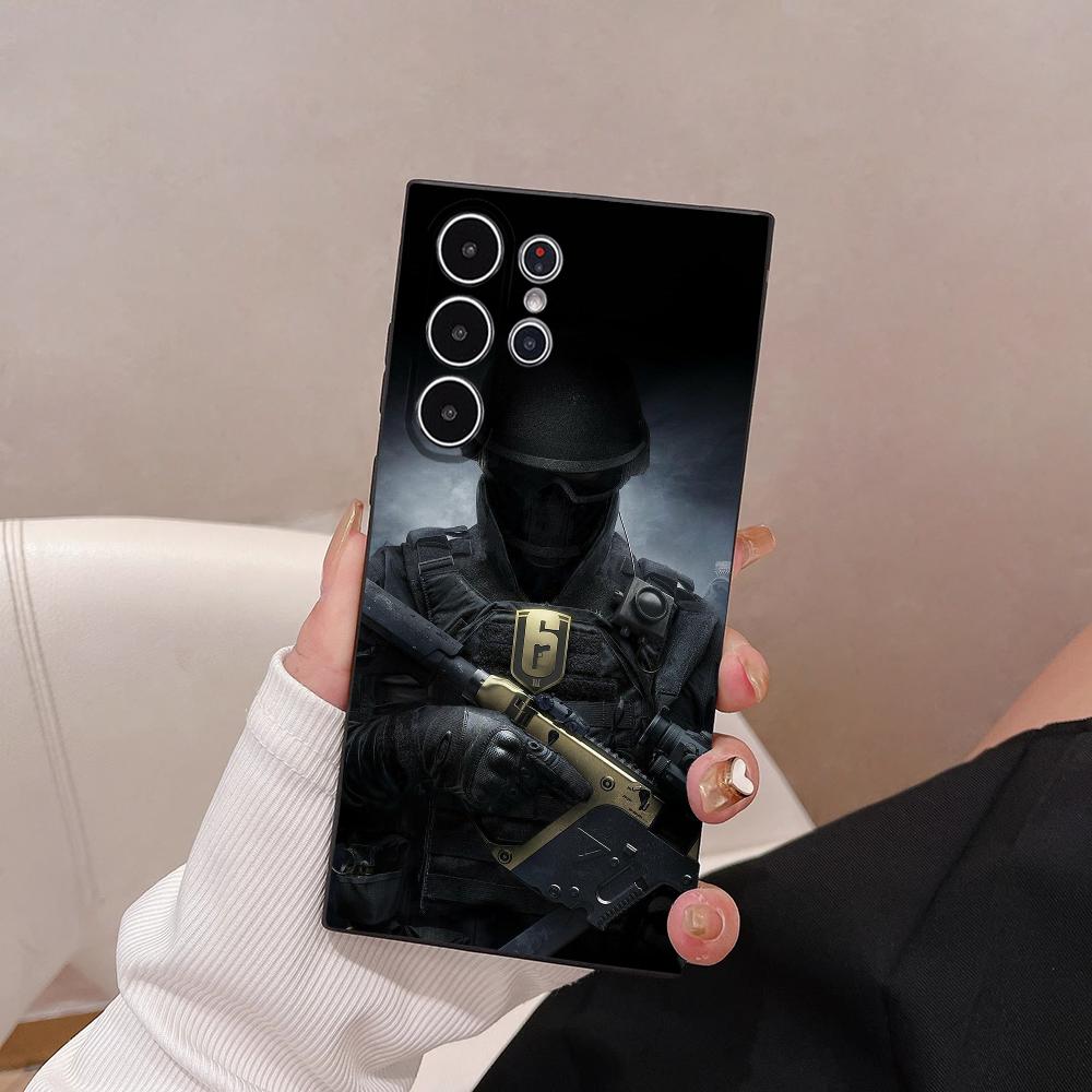 Game R-Rainbow 6 Siege Phone Case For Samsung Galaxy S25 S24 S22 S23 Ultra S21 S20 Plus 5G Frosted Non-Slip Full Cover Soft Case