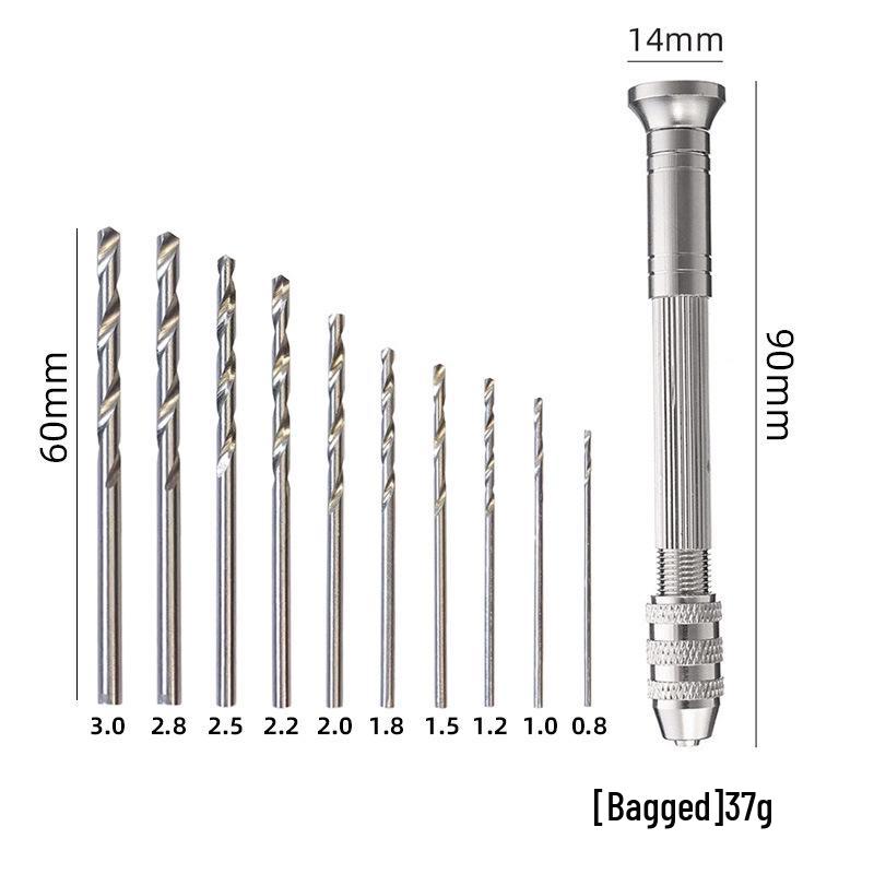 Wenge Wood Hand-Twisted Mini Drill for Precision Carving and Punching
