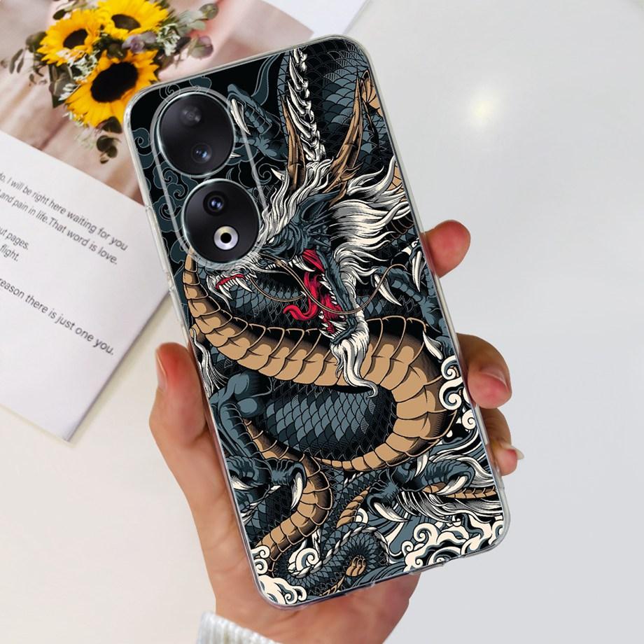 Para Honor 90 / Honor 90 Lite 90 Pro 90 Smart Case Funda de Silicona Suave Elegante de Lujo Hermosa Flor de Cerezo Fundas Tapa Transparente
