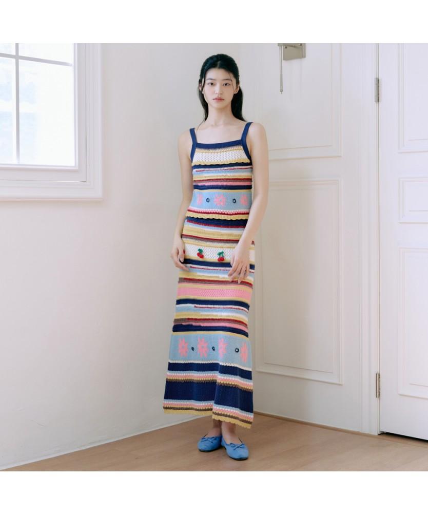 THURSDAY ISLAND Flower Jacquard Knit Skirt_T264Msk942W