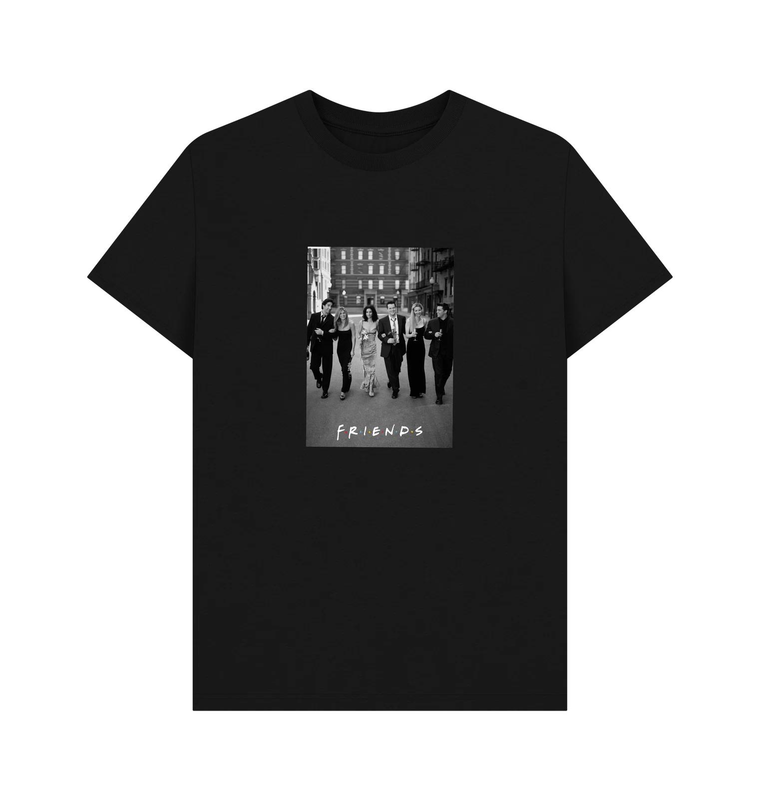 PREMIUM OFFICIAL Friends Friends Official TV Show Poster Graphic Black T-Shirt S