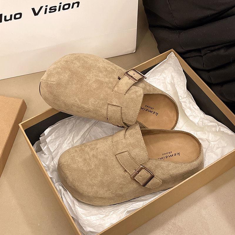 

Домашние тапочки женские весенне-летние ленивые шлепанцы с мягкой подошвой, сантиметровые, с одним педалем, повседневные, на толстой подошве, с закрытым носком 40 верблюд