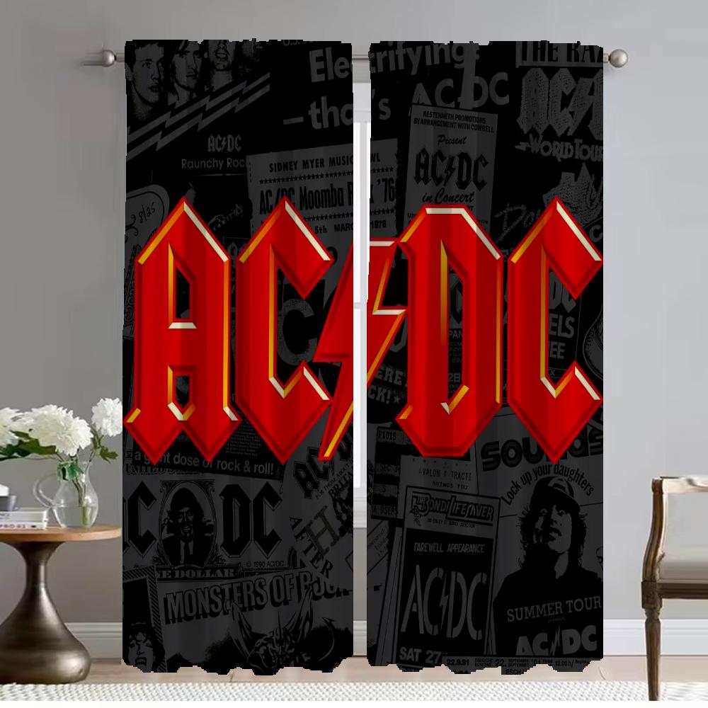 

Rock-ACDC Современные Шторы для гостиной для камеры, украшения на Хэллоуин, занавески для интерьера дома, 2 шт., занавески для перегородок W107xH213cmx2pcs-CL