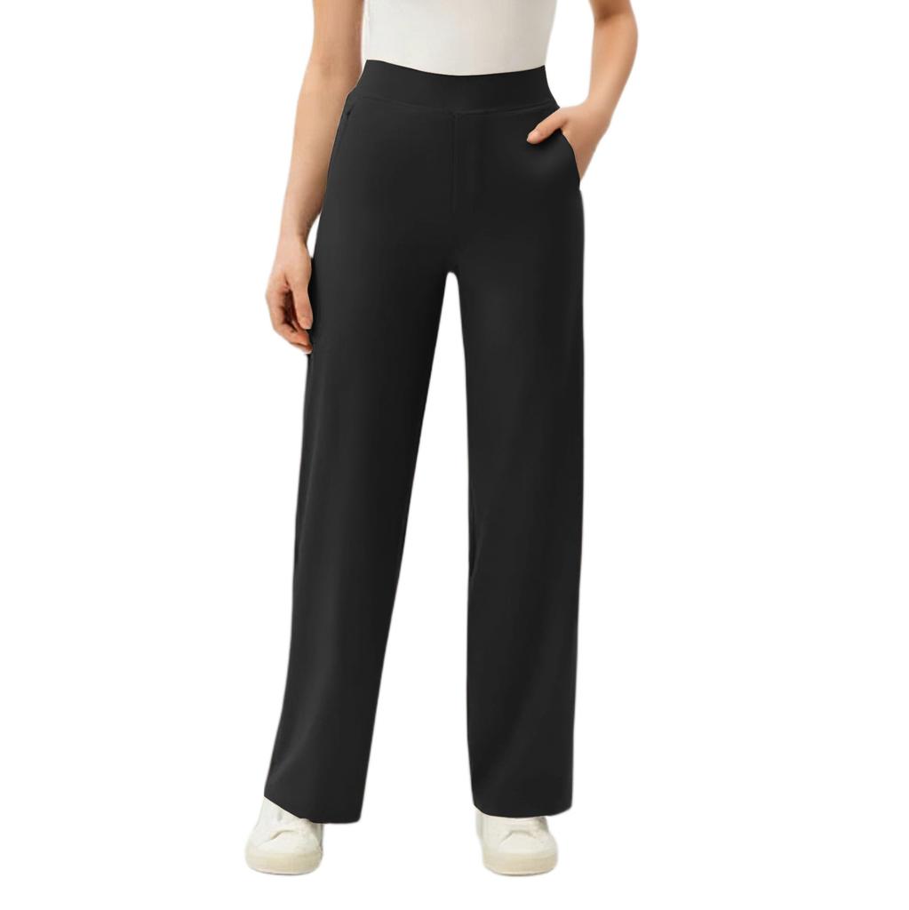 Široké kalhoty pro ženy Jógové kalhoty Tepláky s vysokým pasem a kapsami Strečové kalhoty Pohodlné sportovní tepláky na cvičení