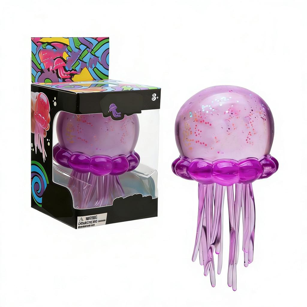 Super Solid Squishy Jellyfish Toys For Adults, Ultra Moldable Sensory Stress Relief With Slow Rise & Drop Malt Sugar Balls