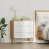 4 Drawer Dresser With Elegant Finish And Large Storage Capacity 60x35x65 Cm Oak And White