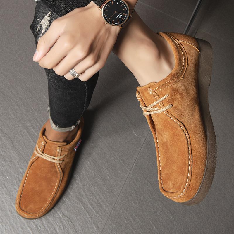 Mode 2025 Modemarke Herren Atmungsaktive Lässige Lederschuhe Neue Outdoor Vielseitige Schnürschuhe Bequeme Partner Britische Arbeitskleidungsschuhe