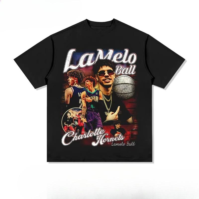 T-shirt Grafica Vintage LaMelo Ball Charlotte Hornets