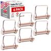 BoxerTool (6Pack) Square Trailer Pin – 1/2" X 3" - Lock P, Trailer Hitch P, and Shaft Locking Coupler P for Farm Trailers, Towing, Lawn Equipment