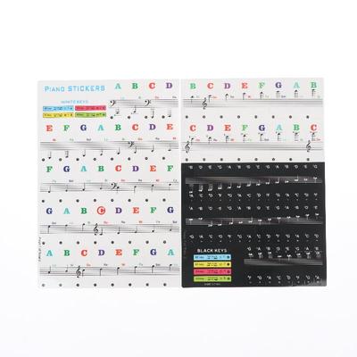 1 Set Sticker Litere Piano pentru Începători 88/61/54/49 Taste Cu Etichete Colorate Detașabile pentru Note Sticker Tastatură Pian