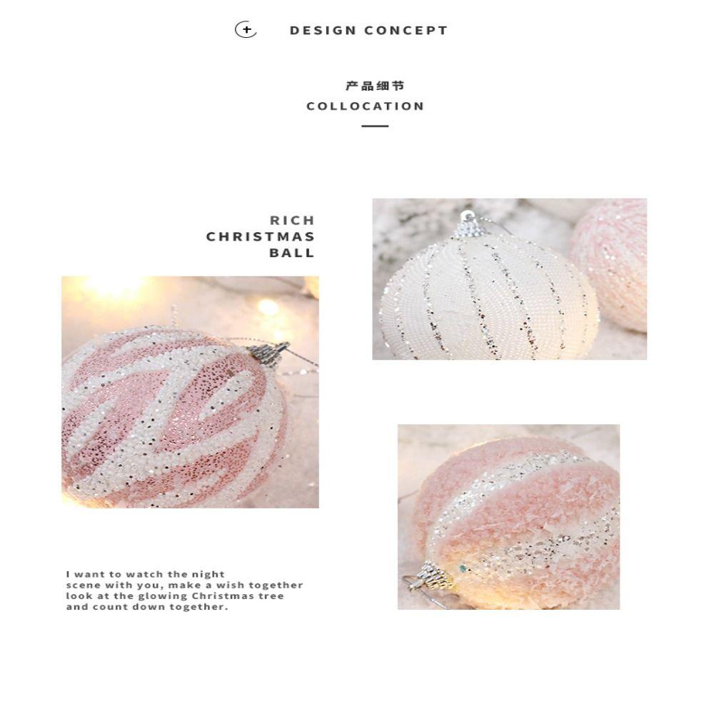 18pcs/box Round Christmas Hanging Ball Plastic Merry Christmas Tree Decor  Home Party Decor