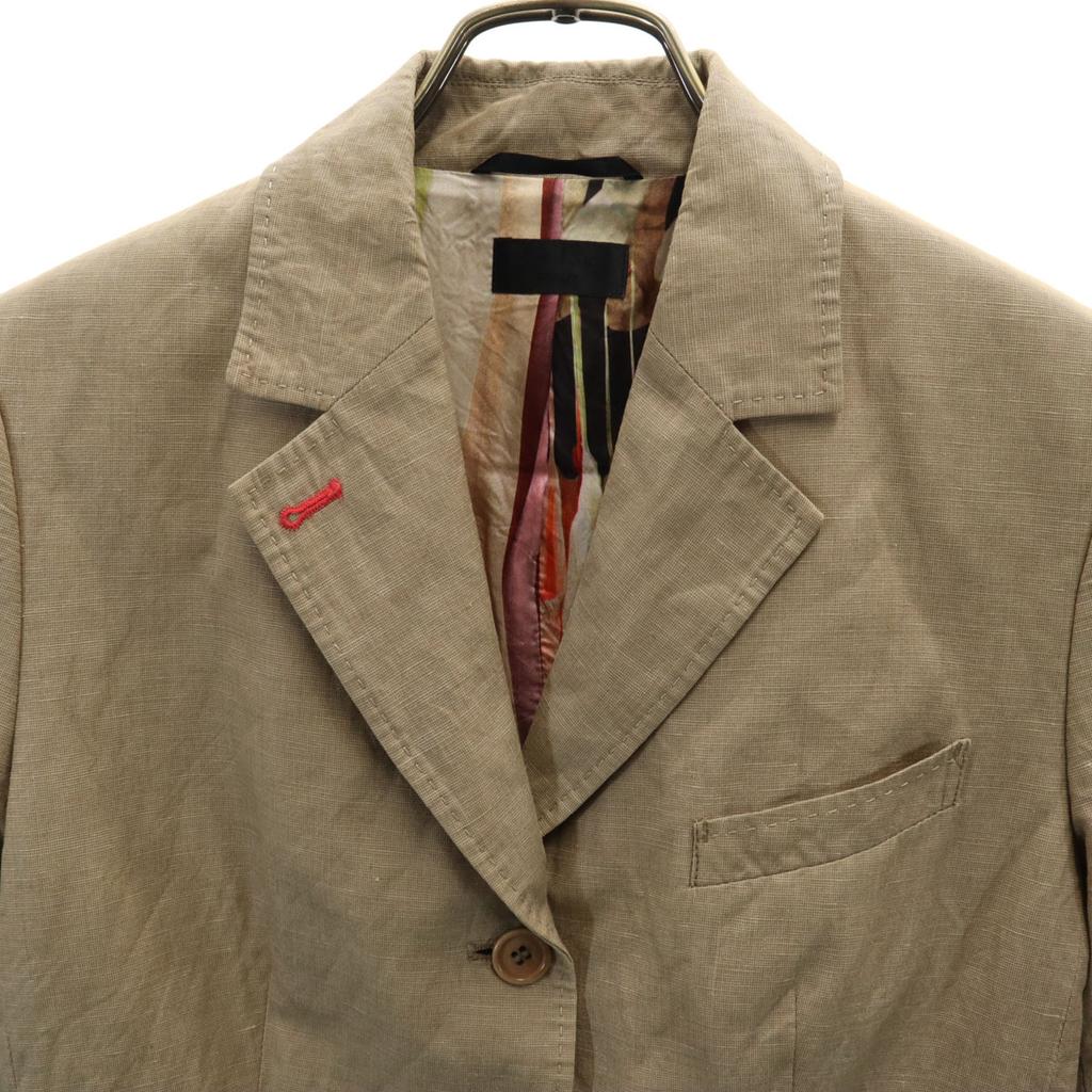 Paul Smith BLACK Leinenmischung maßgeschneiderte Jacke 42 beige Damen Gebraucht