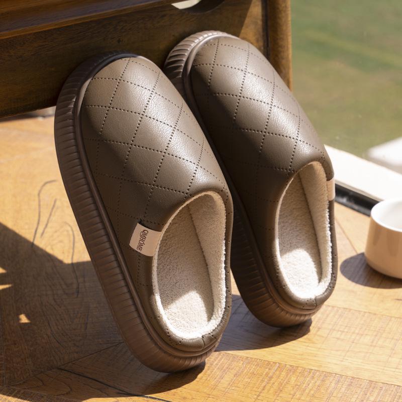 Waterproof Cotton Indoor Slippers: Anti-slip, Unisex, Autumn/Winter 2025