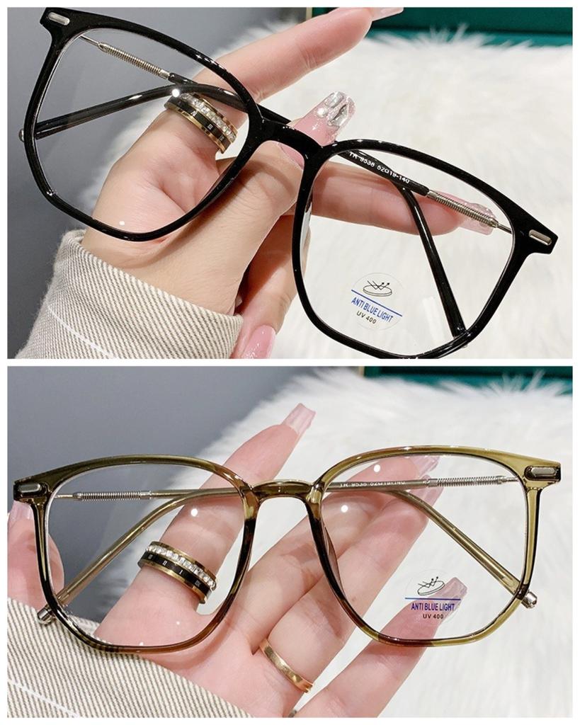 2pcs Anti- Radiation Eye Eyeglasses Durable Frames Anti- Blue Lightweight Replaceable Lenses Shades for Female/Male
