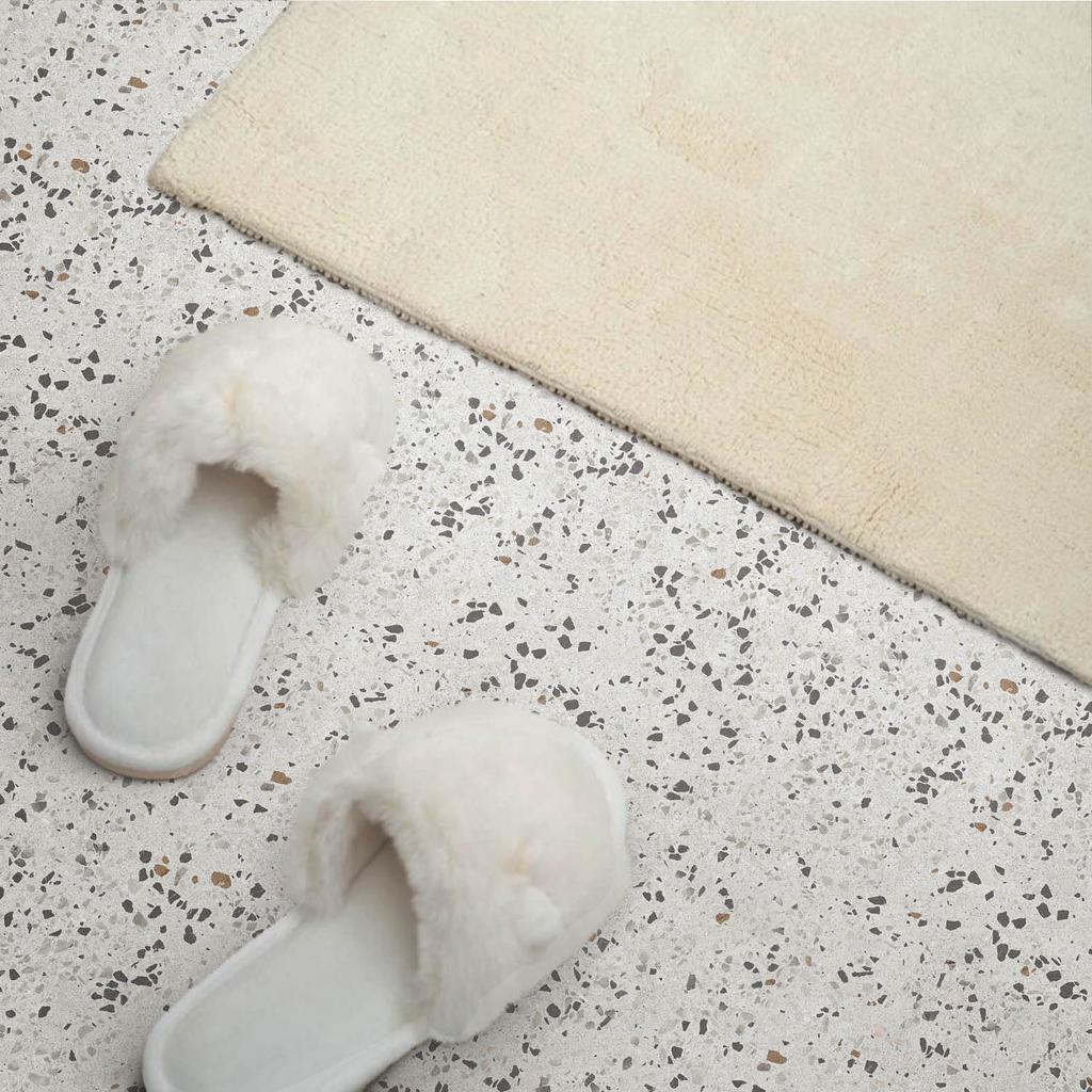 Set of Vinyl Tiles with Decor for Kitchen or Bathroom Pattern with Small Stones 10X40X20 Cm