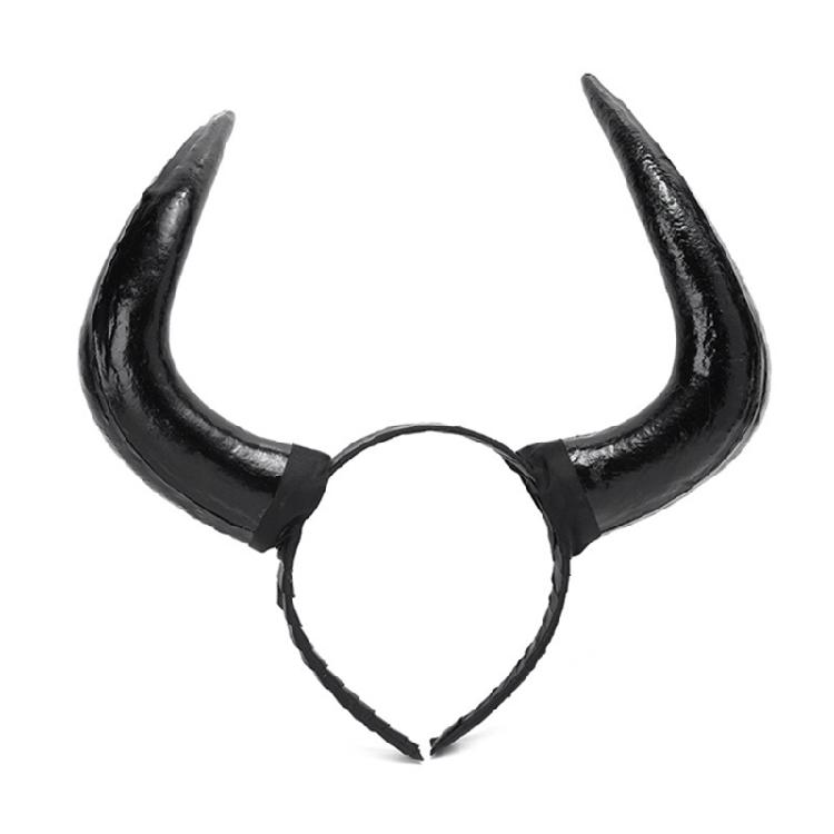Gothic Horn Hair Hoop Ox Horn Headband Photo Props Halloween Party Headwear