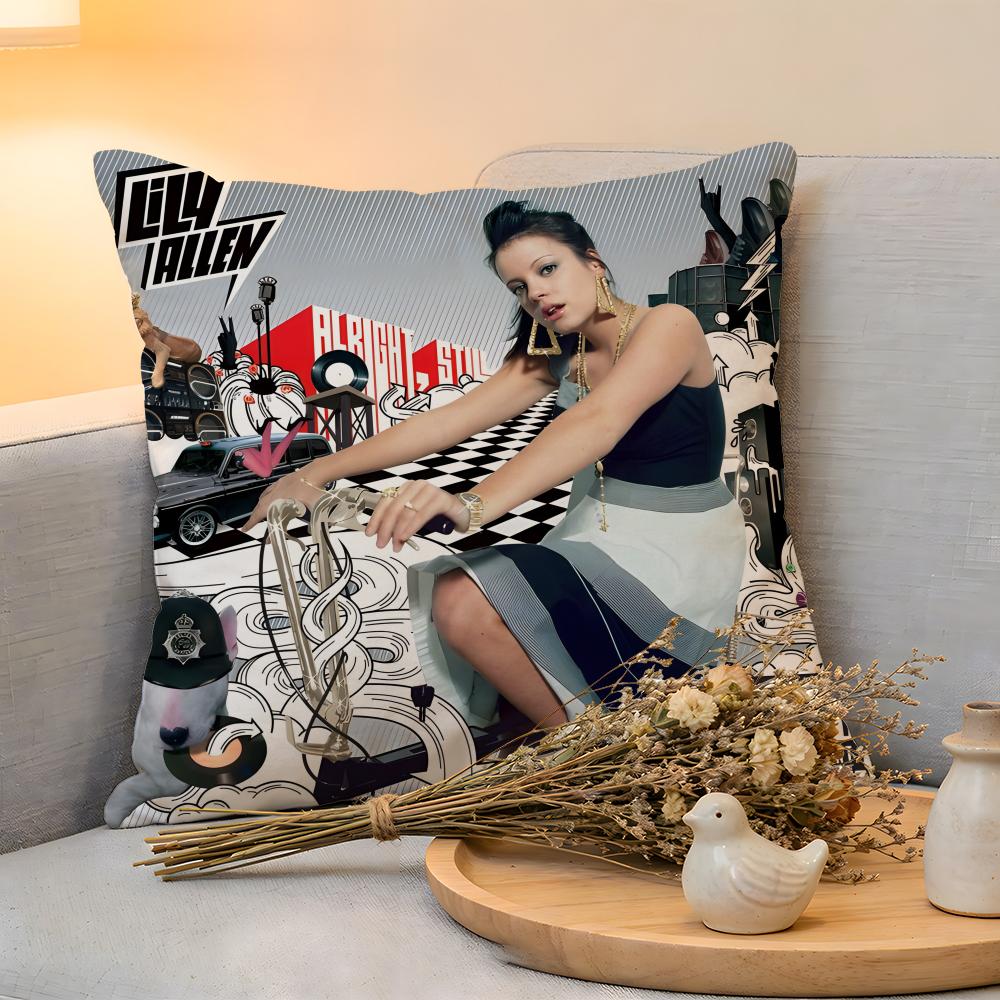 

Cushion Cover Linen SkinFriendly Soft Decorative Case for Sofa Home Decor Singer LLily Allen Pillow cover 30x30cm