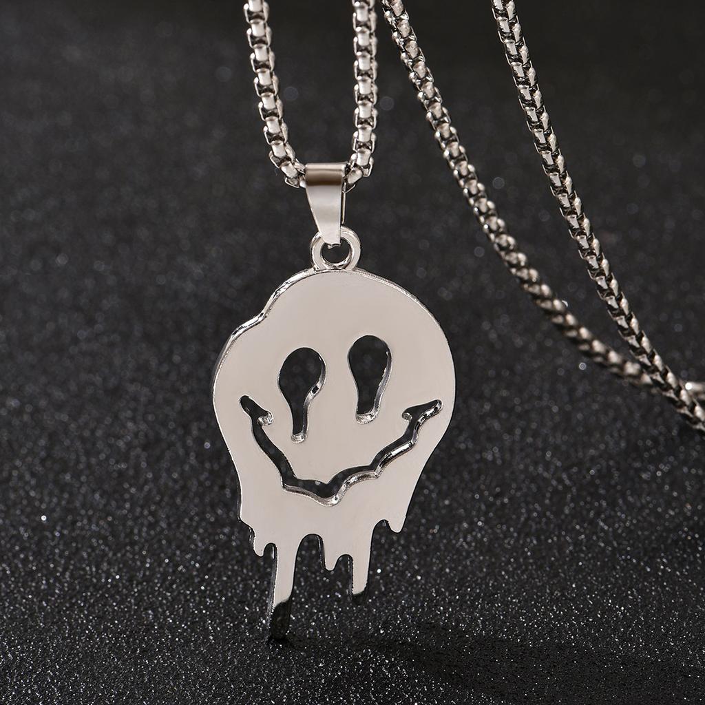 Halloween Gothic Skull Men's Necklace Pendant, Male and Female Personality Creative Couple Necklace
