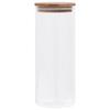 Pots de conservation - vidaXL - 6 pcs - Verre - Couvercle en bambou - 1000 ml