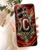 For Xiaomi Redmi Note 13 Pro 4G Case for Note13 Cover Initial Letter Crown Soft Silicone for Redmi Note 13Pro 5G Phone Capa