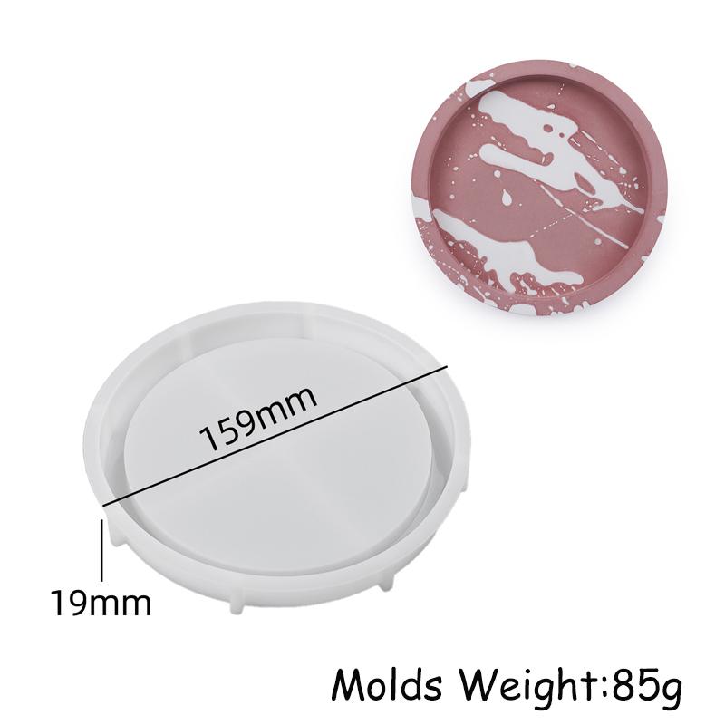 15-30cm Round Tray Concrete Silicone Mold Resin Dish Plate Making Molds DIY Jewelry Display Panel Plaster Storage Coaster Mould