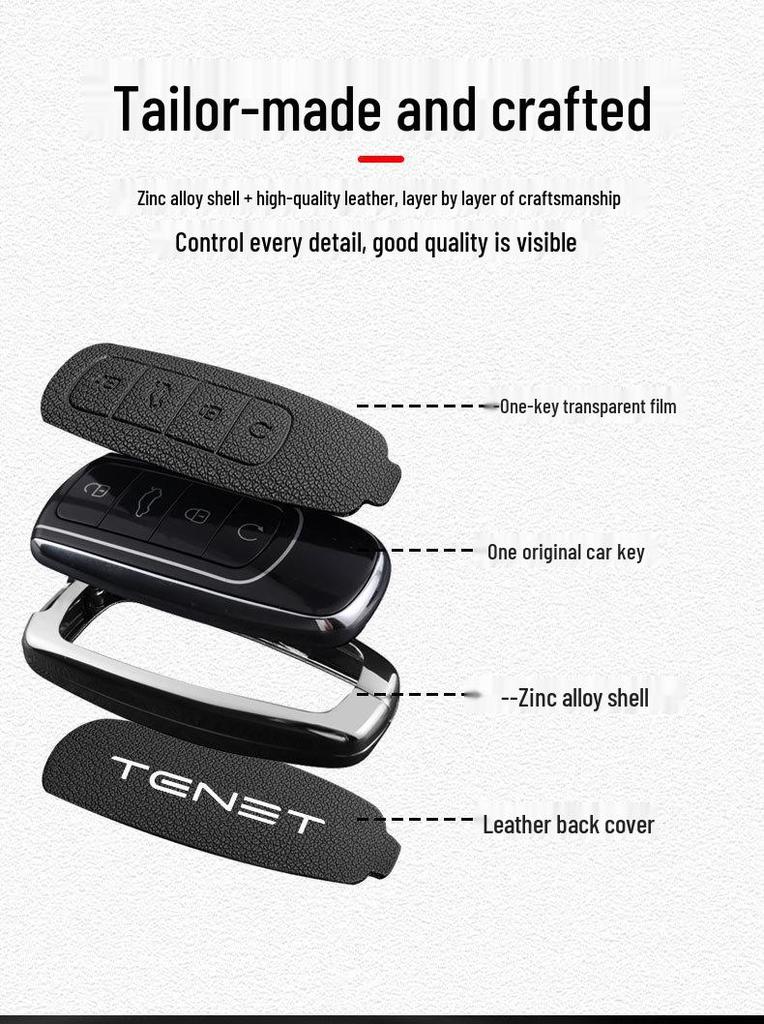 Tenet Tianneng Key Case Metal Protective Shell Buckle for T7/T4/T8/T9 New Model Car