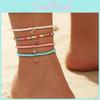 Bohemian Ankle Bracelet Set With Alloy Star Moon Pendants For Women Fashion Jewelry