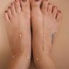 1Pcs Vintage Crystal Anklets for Women Simple Sexy Metal Chains Tassels Toe Foot Anklet Bracelet Summer Beach Accessories