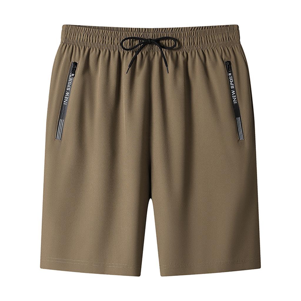 Men's Summer Casual Sport Shorts Elastic Waistband Quick Dry Lightweight Breathable Four-Way Stretch Five-Point Length Beachwear